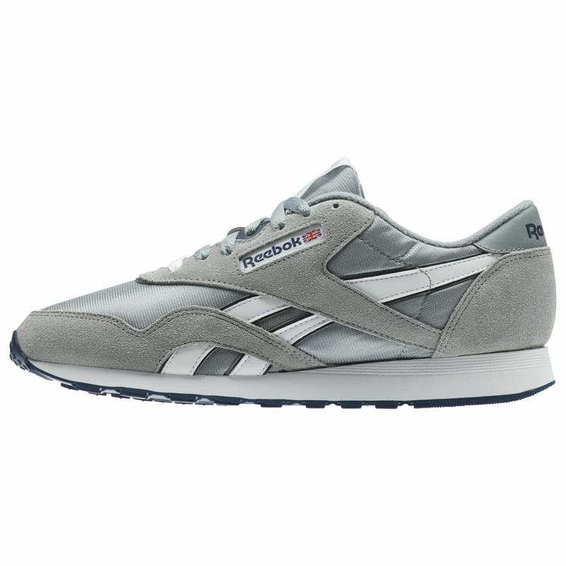 Reebok Classic Nylon Tenisky Panske - Platina/Modre VP9528FY